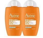 Pack Crema solar Ultra fluido ultra mat SPF50+ 2 unidades de 50ml - Avene