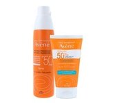 Pack Spray solar SPF 50+ y Crema Cleanance solar SPF 50+ 200ml+50ml - Avene
