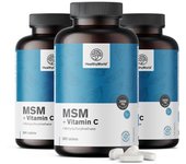HealthyWorld® 3x MSM 2000 mg – con vitamina C, en total 1095 comprimidos