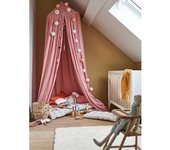 VERTBAUDET Dosel de pompones rosa medio liso