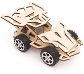 Kit de ensamblaje de modelo de coche de carreras 4WD de madera DIY, experimento científico para niños, juguete educativo