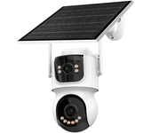 Cámara IP WiFi ICSEE Solar de 4MP 6X Zoom Modo AOV Vigilancia HD Grabación 24/7 Inalámbrica Cámara de Seguridad de Doble