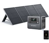 [EU Direct] Aferiy P210 2400W 2048Wh Estación de energía portátil Soporte APP +1* S200A1 Panel solar de 200W,batería LiF