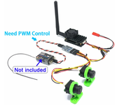 Sistema de FPV de largo alcance EWRF 5.8Ghz 2W transmisor inalámbrico VTX y cámara dual de video de 3 canales CMOS 1000T
