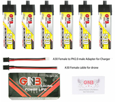 Batería LiHV 1S de 6 piezas Gaoneng de 3,8V y 530mAh con enchufe A30 para Sub250 Nanofly20 Emax Tinyhawk S BetaFPV Beta7