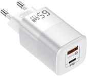 [Tecnología de GaN] KUULAA Cargador de pared de carga rápida USB PD de 2 puertos de 65W GaN PD30W Tipo-C Plug de la UE p