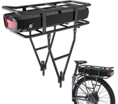 [EU Direct] UNITPACKPOWER R006 Batería de bicicleta eléctrica de bastidor trasero de 36V 17.5AH para 60km Máx. 3500mAh B