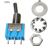 Interruptor de palanca de 15PCS con 3 pines CA 125V 6A 2 posiciones SPDT
