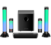 ÚLTIMO Apollo S70 Barra de sonido Ultra 410W 7.1CH Barra de sonido desmontable con iluminación Barra de sonido con subwo