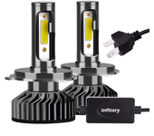 INFITARY 12V H4 H7 H11 COB LED Bombillas de faros para automóviles súper brillantes Luz de coche modificada F2