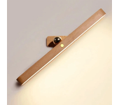 Luz frontal de espejo inalámbrico LED USB luz nocturna luz de maquillaje luz LED de madera luz nocturna USB luz de espej