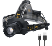SEEKNITE 500M Sensor Inteligente LED Frontal Proyector/Regulable Inundación Zoom, Luz Amarilla/Blanca Ajustable, Recarga