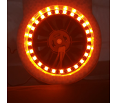 Sistema de luz trasera de LED de tres colores QTModel 5-6V para sistema de ventilador de conducto de 64 mm 70 mm Unidad