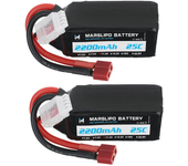 Batería Lipo MARSLIPO 11.4V 2200mAh 25C 3S con conector T y adaptador XT60 para modelos de juguetes RC
