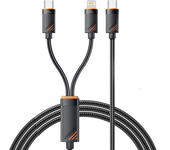 MENSAJE ES-X66 PD100W Cable Tipo-C a Tipo-C + iP Carga Rápida Transmisión de Datos Núcleo de Cobre Estañado Cable de 1.2