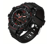 Relojes deportivos digitales para hombres SANDA con doble pantalla, reloj despertador, día, semanas, reloj de pulsera mu