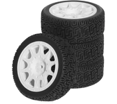 4 llantas de rally deportivas planas de 68 mm para neumáticos para carros de control remoto Tamiya XV02 Labyrinth Tire L
