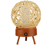 Lámpara mata mosquitos con bola de ratán y luz nocturna decorativa - Control de plagas para el hogar