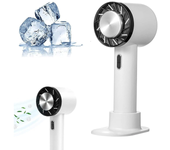 Ventilador portátil de compresión de hielo mini de mano con USB recargable, batería de 2200 mAh, 3 ajustes de velocidad,