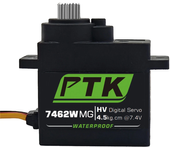 Servo RC digital impermeable PTK 7462W MG 25T de aluminio con engranaje 180° 9g para robot, avión de alas fijas y modelo