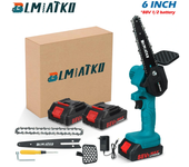 BLMIATKO 88VF Motosierra eléctrica inalámbrica de 6 pulgadas 3000W Cortadora de madera de jardín de una mano