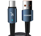 Cable USB-A a Tipo C MENSAJE 7A QC VOOC IQOO SCP AFC de carga rápida y transmisión de datos núcleo de cobre LIne 0,5M/1M