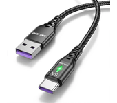 USLION 5A Cable USB a Tipo C QC SCP AFC PPS MTK PE Carga Rápida Transmisión de Datos Núcleo de Nylon de 1M/2M de Largo p