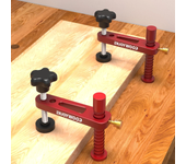 ENJOYWOOD Juego de 2 Bridas de Agujero de Perro de 19 mm / 20 mm con Abrazaderas de Sujeción Rápida y Almohadillas Prote