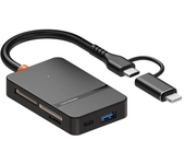 Lector de tarjetas 8 en 1 USB3.0 con interfaz Type-C/Lightning adaptador de tarjeta de memoria Micro SD TF CF MS 5Gbps a