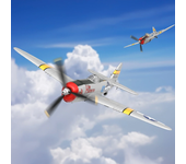 Avión de RC de la guerra VolantexRC Mini P-47 Warbird EPP con una envergadura de 400 mm, 2.4G 4CH, giroscopio de 6 ejes,