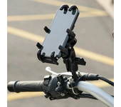 Soporte de teléfono de bicicleta de aleación de aluminio con amortiguador de manillar de bicicleta para montaje de espej