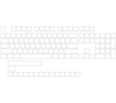 Set de teclas blancas XDA de 120 piezas, fabricadas en PBT mediante sublimación, para teclados mecánicos