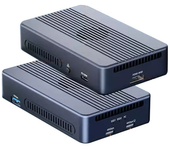 TB046 Thunderbolt4 Estación de Acoplamiento de Doble Bahía MVMe SSD de Expansión con USB4 PD100W de 40Gbps USB-C Soporte