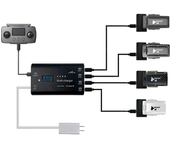Adaptador de carga inteligente multi-cargador FSUM Charge Housekeeper para dron Hubsan ACE PRO SE Refined Blackhawk2 RC