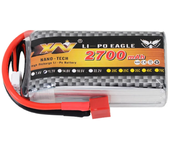 Batería LiPo XW Power 11.1V 2700mAh 25C 3S con conector T Deans para coche RC