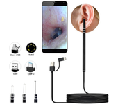 AN101 Endoscopio para oídos 3 en 1 Herramienta de limpieza de oídos HD Visual cuchara para oídos multifuncional otoscopi