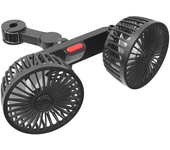 Ventilador para coche 360° 3 velocidades Ventilador de enfriamiento para respaldo de asiento Carga USB Ventilador de dob