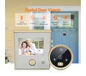 Visor digital de ojo de cerradura de 2,8 pulgadas con pantalla a color, puerta inteligente con cámara de video con ángul