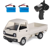 Camión militar de 2.4G 2WD WPL D12 a escala 1/10, modelo de vehículo todoterreno RC para coche juguete con varias baterí
