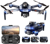 LSRC GT8 WiFi FPV con HD cámara frontal,inferior y trasera,gimbal servo,evitación de obstáculos 360°,dron RC plegable si