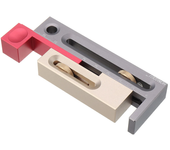 HONGDUI Ajustador de ranura de sierra de mesa Mortaja y herramienta de espiga Movable Measuring Block Tenonmaker Compens
