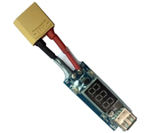 Cargador de conversión de voltaje de batería de LiPo 2-8S con pantalla XT60 T Plug a placa Micro USB