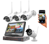 Kit de cámaras de seguridad Hiseeu 4HB615 4HB613 5M 3MP 8CH NVR impermeables y con sistema de vigilancia de cámaras CCTV