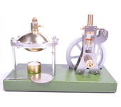 Enjomor Motor de Vapor de Cilindro Transparente Vertical con Caldera de Motor UFO Hero Juguete Educativo Regalo para Adu