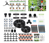 Kit de riego de jardín de 40m para flores, césped, irrigación por goteo de invernadero y plantación