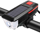 Linterna para bicicleta recargable con energía solar y USB Juego de luces delanteras y traseras para bicicleta Lámpara d
