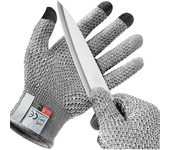 1 par de guantes de cocina protectores anti-corte, guantes de cocina de 5 niveles de protección, guantes de seguridad pa