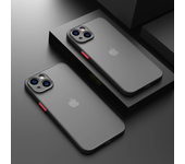 Funda rígida de silicona a prueba de golpes con parachoques de armadura negra para iPhone 16 16 Plus 16 Pro 16 Pro Max