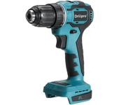 Taladro atornillador eléctrico inalámbrico Drillpro de 10 mm con luz de trabajo LED, 1800 rpm, 2 velocidades y modo de a