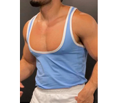 Camiseta sin mangas U-cuello para hombre INCERUN de moda veraniega, diaria, para fitness, deporte, gimnasios, entrenamie